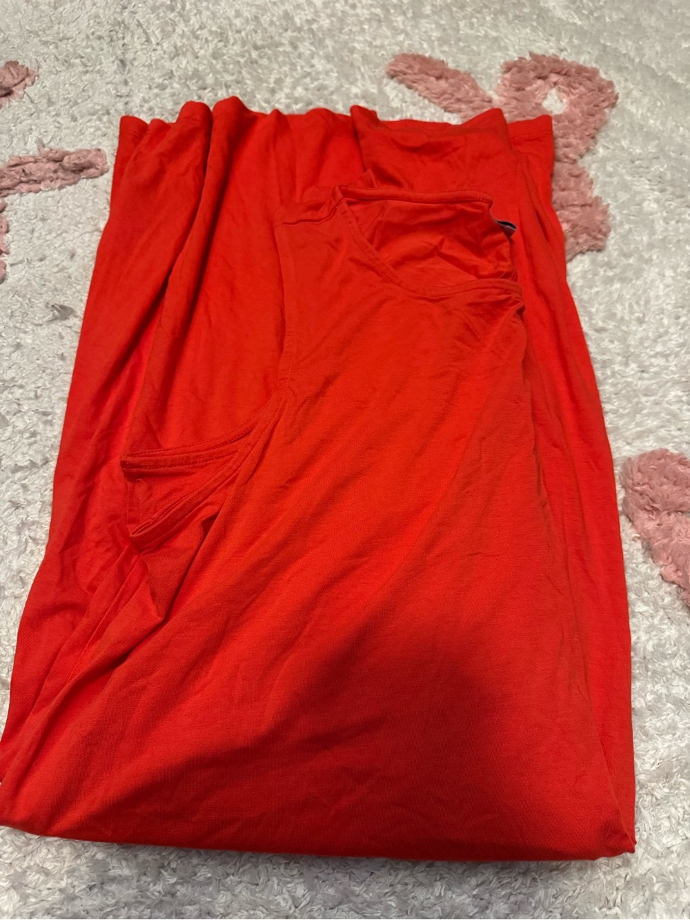 Old Navy Bright Red Maxi Dress with Pocket